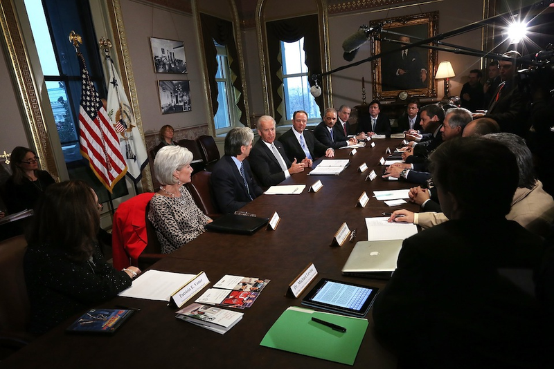 Illustration for article titled Joe Biden Sat Down With Gaming’s Leaders Today, And One Of Them Brought A Copy of Blastman III